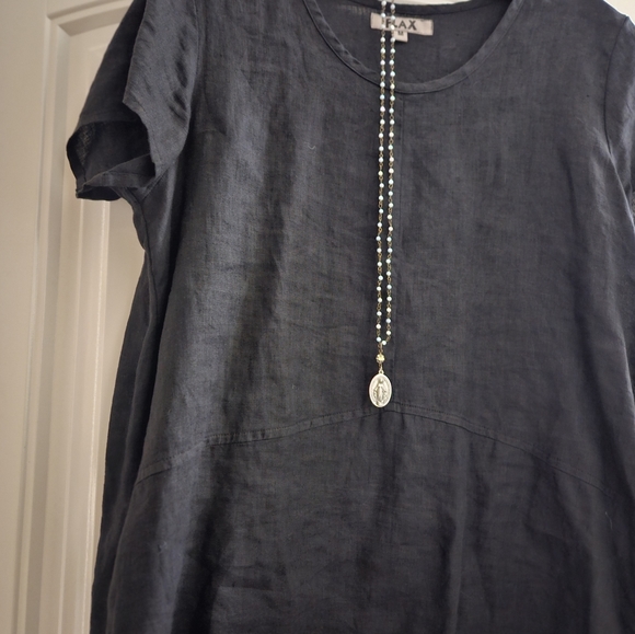 Black flax blouse - Picture 2 of 2
